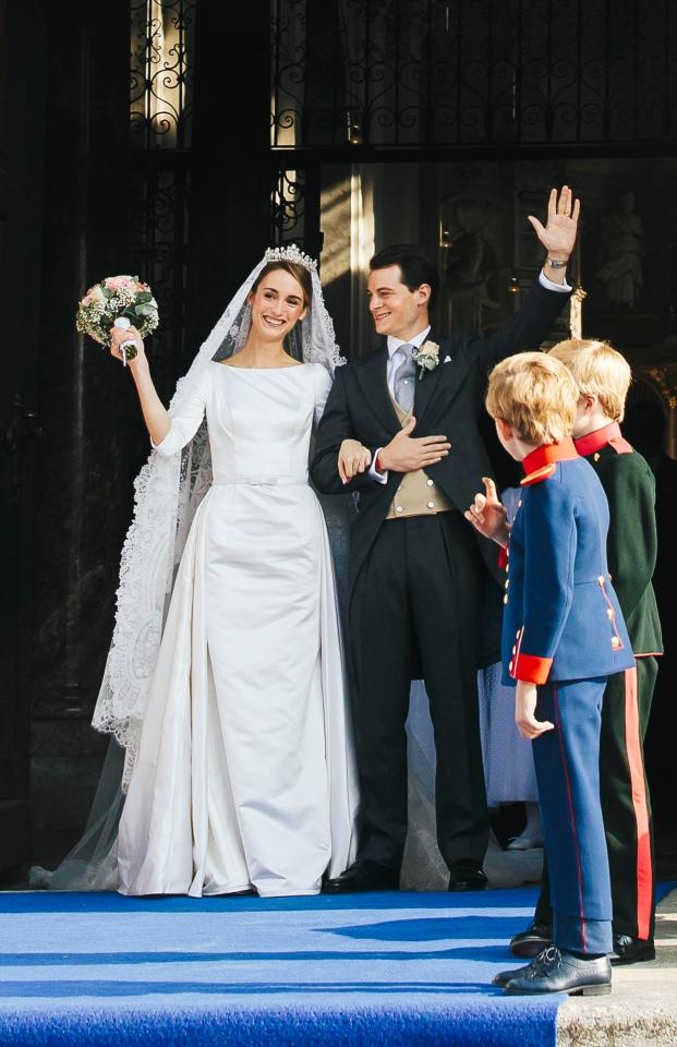  Duchess Sophie's dress featured a similar cut to Meghan Markle's now-famous design