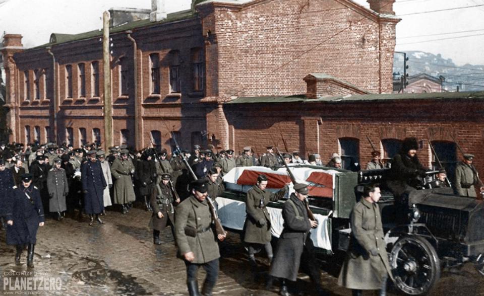  The funeral of Junkers in Vladivostok 1919