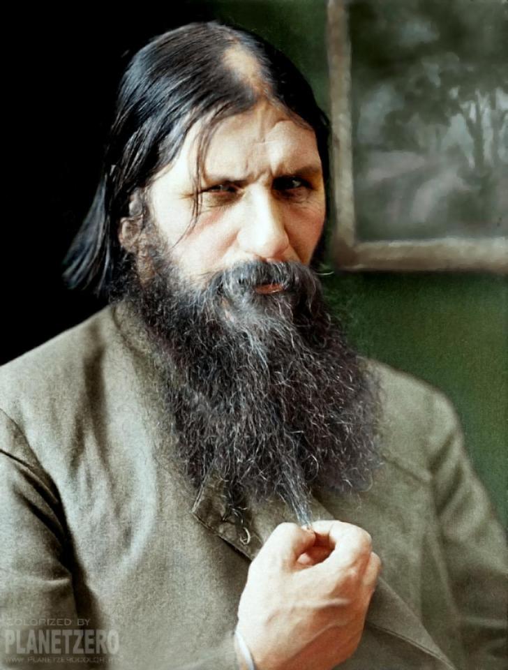  A colourised picture of Rasputin