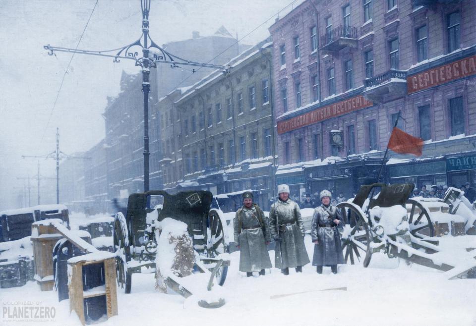  Barricades on Petrograd in 1917