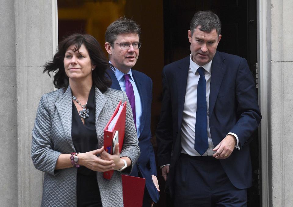  Ministers emerging from 10 Downing Street at the end of today's Cabinet meeting