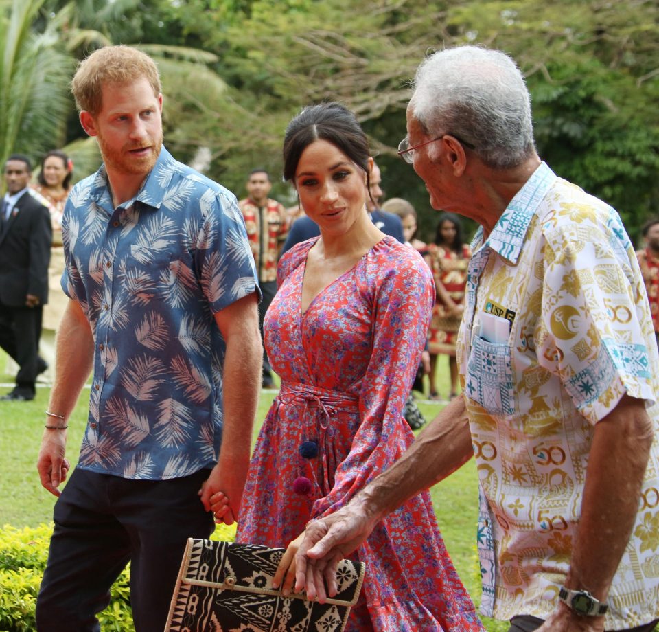  The couple enjoyed a performance on climate change by singers and dancers at the university