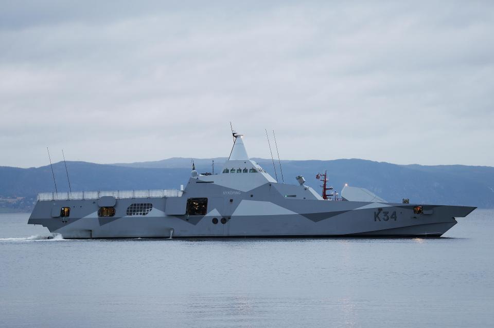  Swedish corvette K34 Nykoping during exercise Trident Juncture