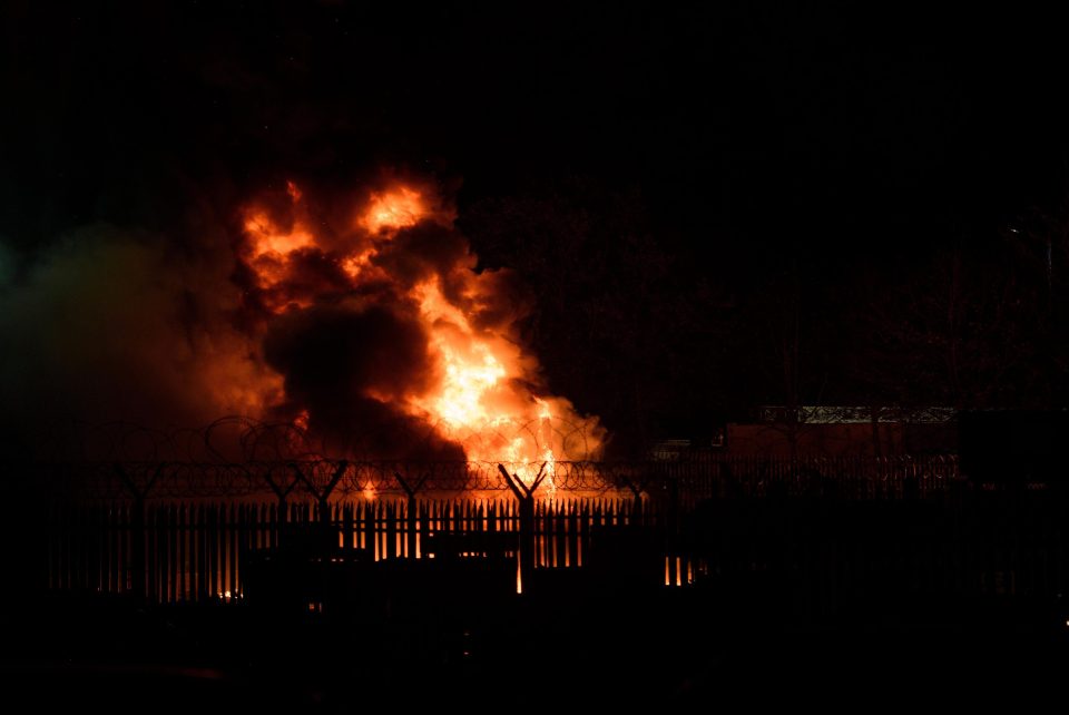  Onlookers were left shocked as flames reached into the sky