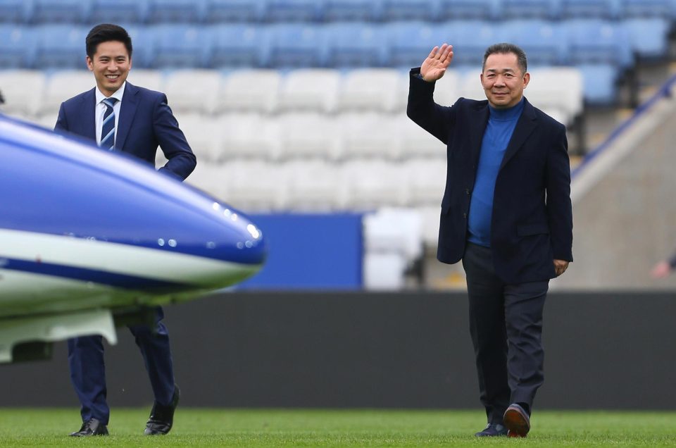  Vichai Srivaddhanaprabha walking to the helicopter after a game in 2016