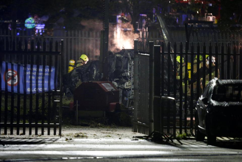  Police frantically tried to clear the scene following the crash