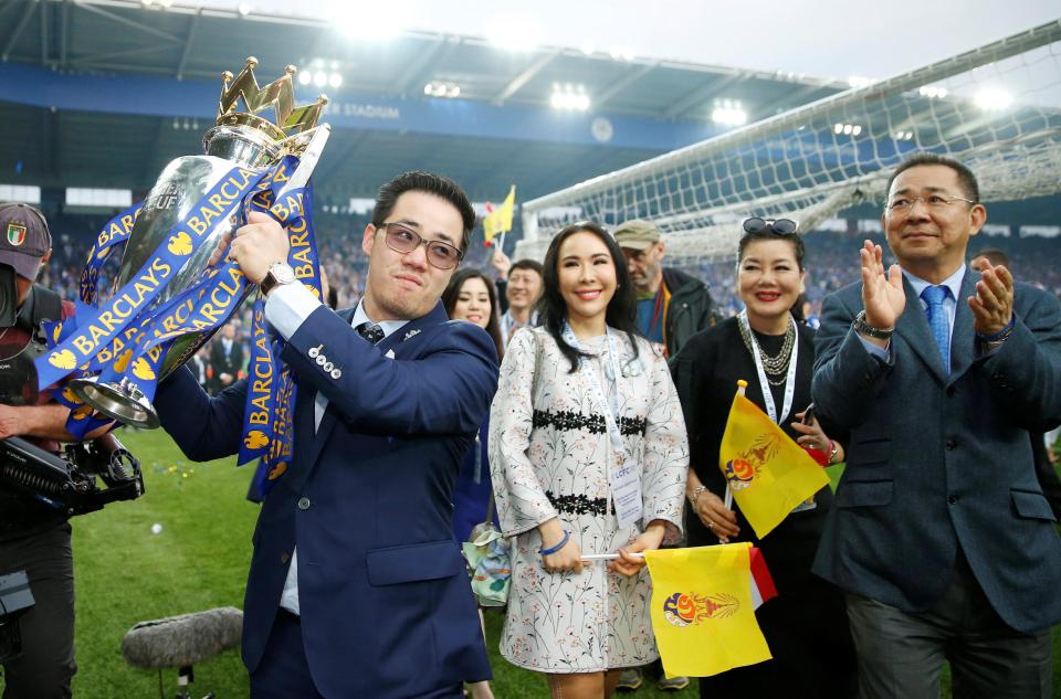  Vichai Srivaddhanaprabha, right, won the Premier League with Leicester and is loved by fans