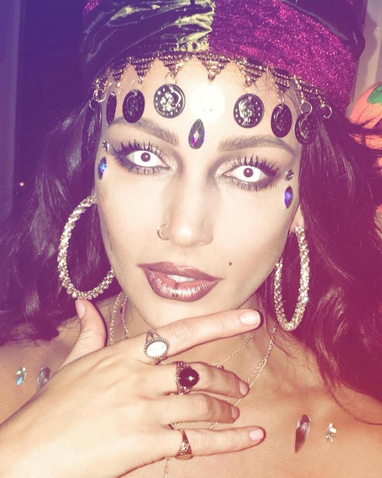  Michelle Keegan gets into the Halloween spirit with her sexy fortune-teller costume