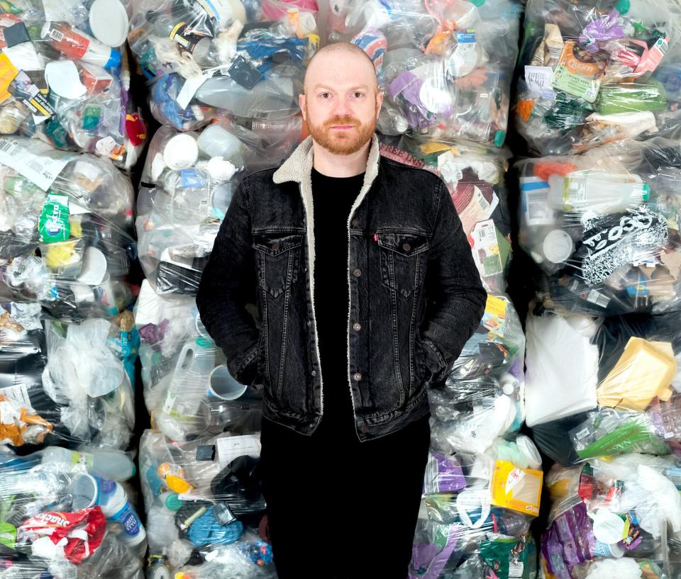  Daniel Webb collected all of his plastic waste over a year, keeping nearly 5,000 individual pieces of plastic