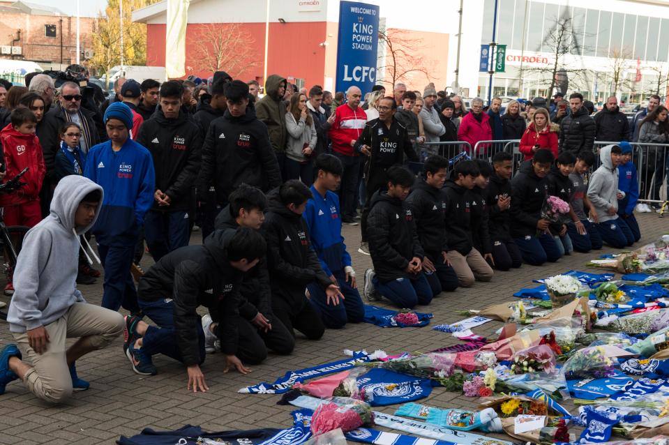  The lads who were on a Leicester City scholarship funded by Vichai paid a poignant tribute to their benefactor