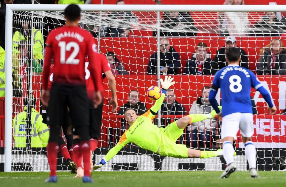  The England No 1 went the right way before Pogba tapped in the rebound