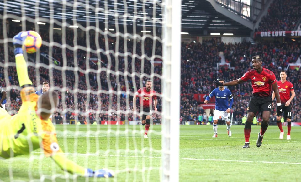  Pickford saved Pogba's first effort, but fortunately for the Frenchman he managed to get to the rebound