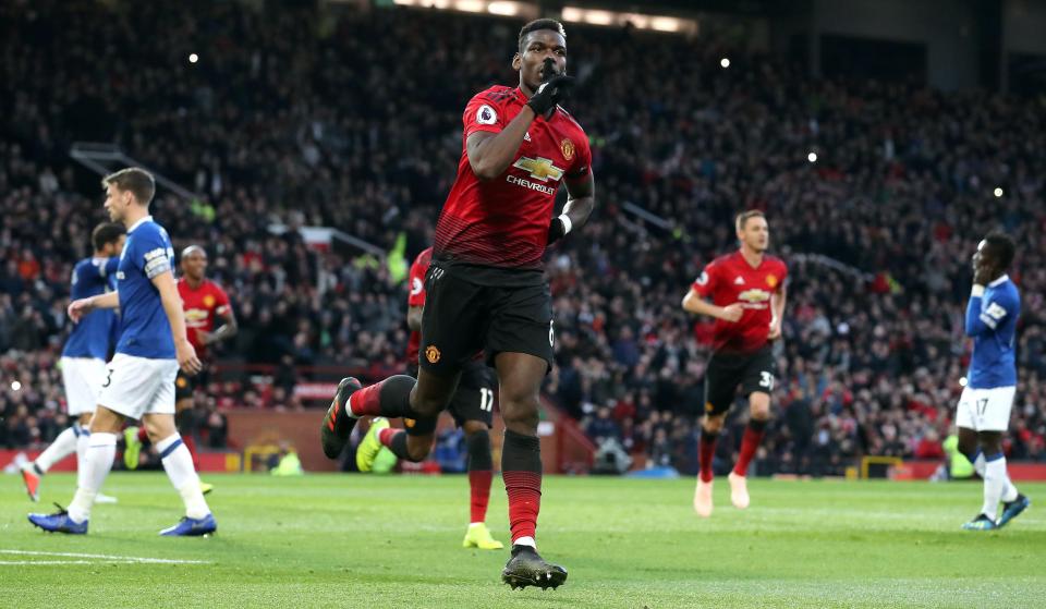  Paul Pogba looked lively in the first half and was even praised by Graeme Souness