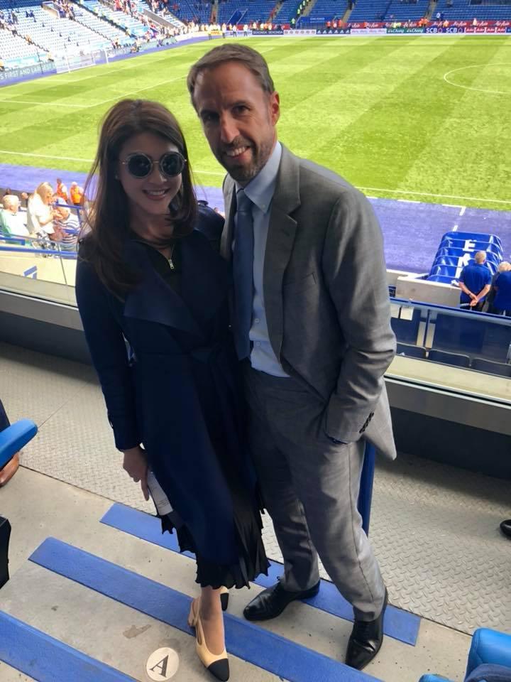  Nursara pictured with England manager Gareth Southgate last month