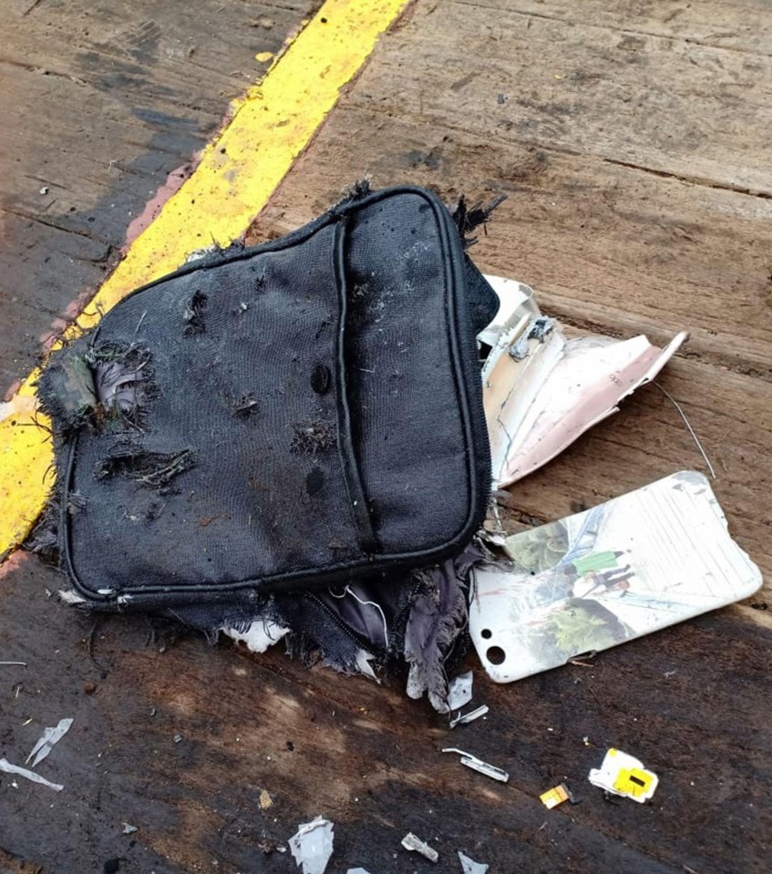 A bag believed to be from the wreckage of the Lion Air flight JT 610