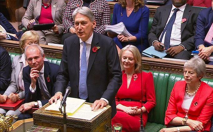  Philip Hammond speaking in the House of Commons today