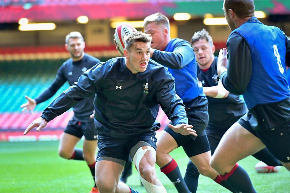  Wales in training ahead of the visit of Scotland