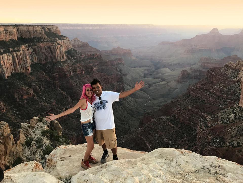  Meenakshi Moorthy, 30, and her husband Vishnu Viswanath plunged 800ft to their deaths at Yosemite National