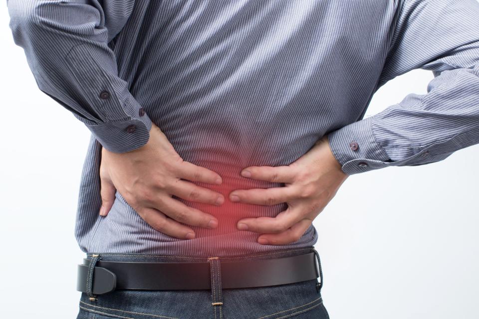  A slipped disc can cause sudden and intense pain in the back