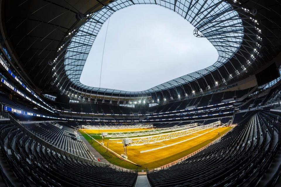 There is still some way to go before Tottenham's new stadium is ready - and of course Arsenal fans love it