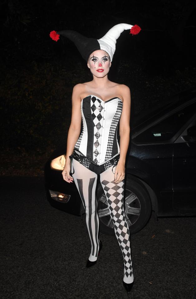  Ashley James looked incredible as a Harlequin in a corset