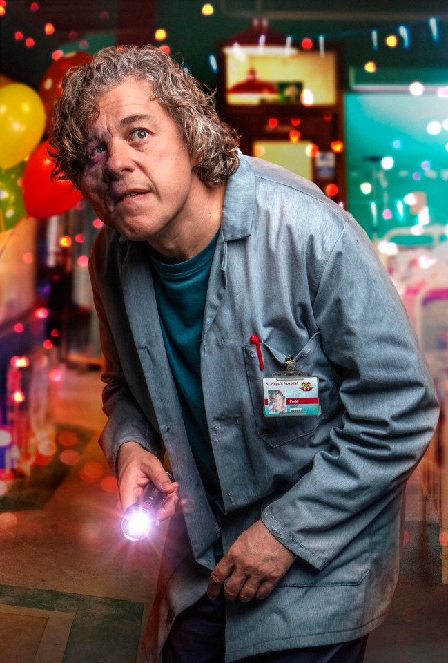 Alan Davies as the porter in The Midnight Gang 