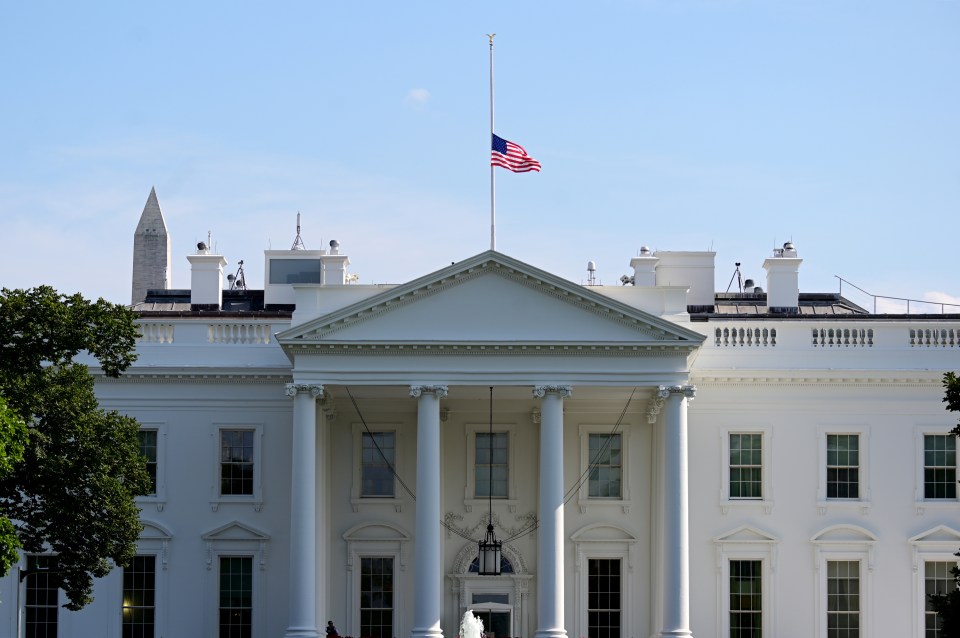 The US flag is flown at half-mast in respect of the latest mass shooting victims