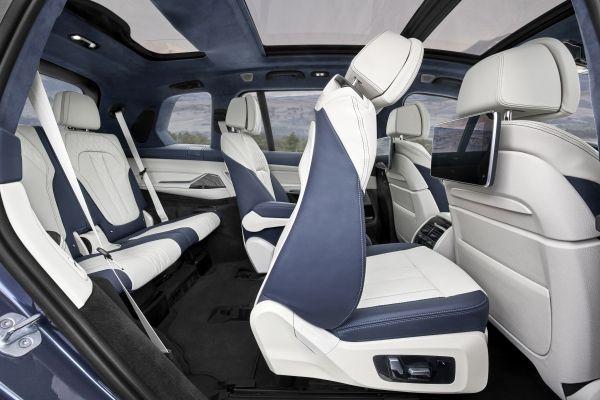 The X7 is also available with a six-seat option that has two individuals chairs in the middle row