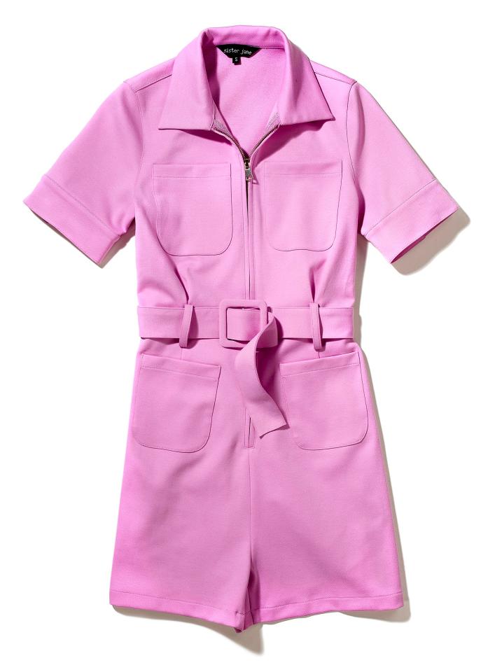  Make a statement in a pretty-in-pink playsuit