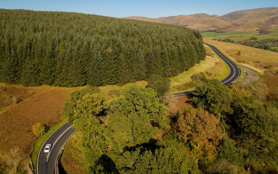 The A701 from Moffat to Edinburgh in the Scottish Borders is the third best road in the UK