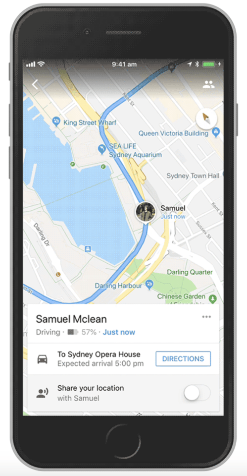  iPhone users can now share their live location with friends and family