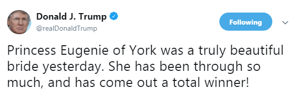 Trump Eugenie tweet