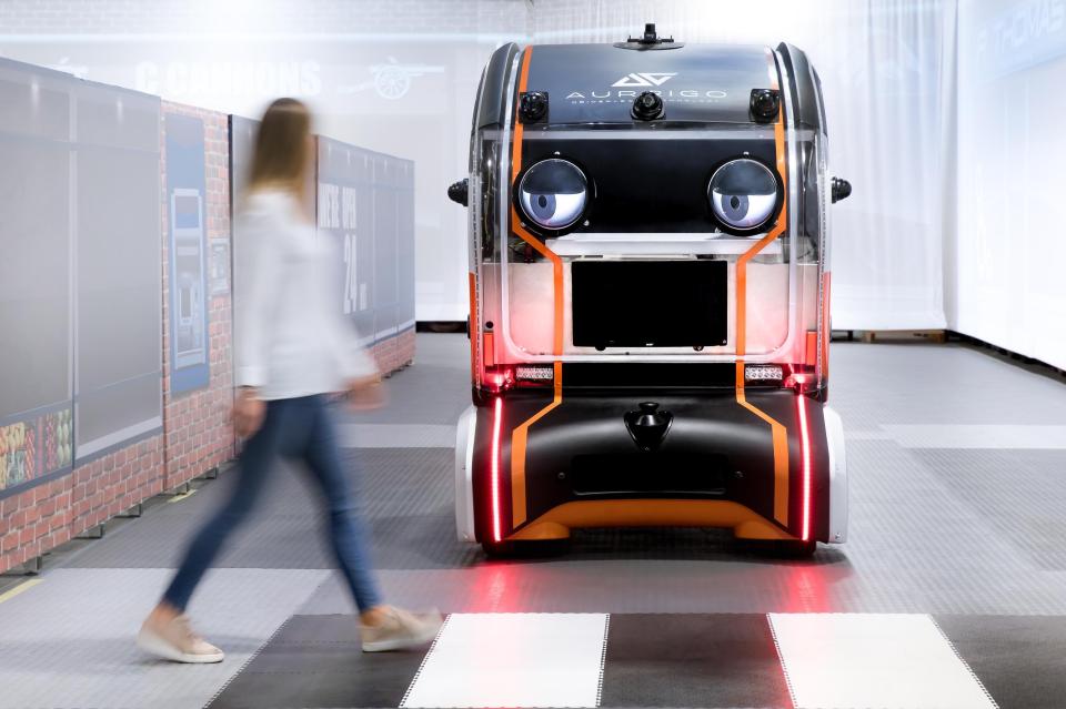  JLR's friendly-faced driverless pods aims to help other road users feel at ease with the tech