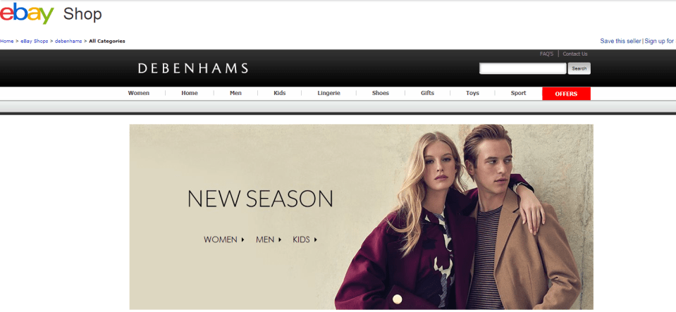 Debenhams' outlet store has discounts up to 70 per cent