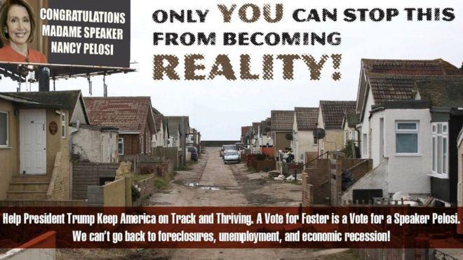  The advert used this image of Jaywick Sands, near Clacton in Essex