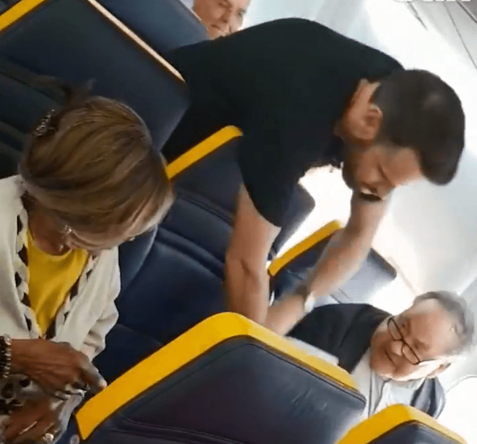  David Mesher, 70, was filmed subjecting Delsie Gayle, 77, to a shocking race rant on a flight from Barcelona to London