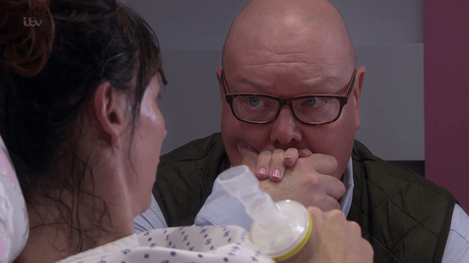 Fans were left crying by the scenes, which saw their characters Chas and Paddy welcome baby girl Grace, who has little chance of survival outside the womb