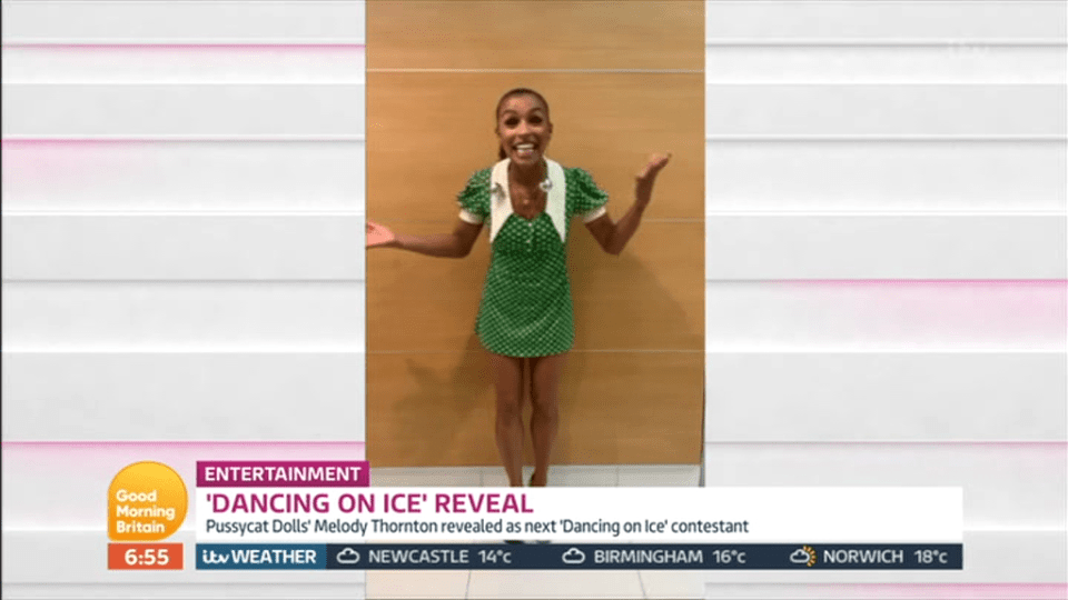  Melody recorded a message that was played on Good Morning Britain today