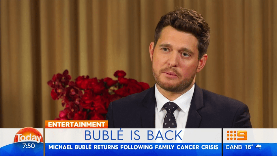  Michael Buble confessed that he wished it'd been him who'd been diagnosed with cancer