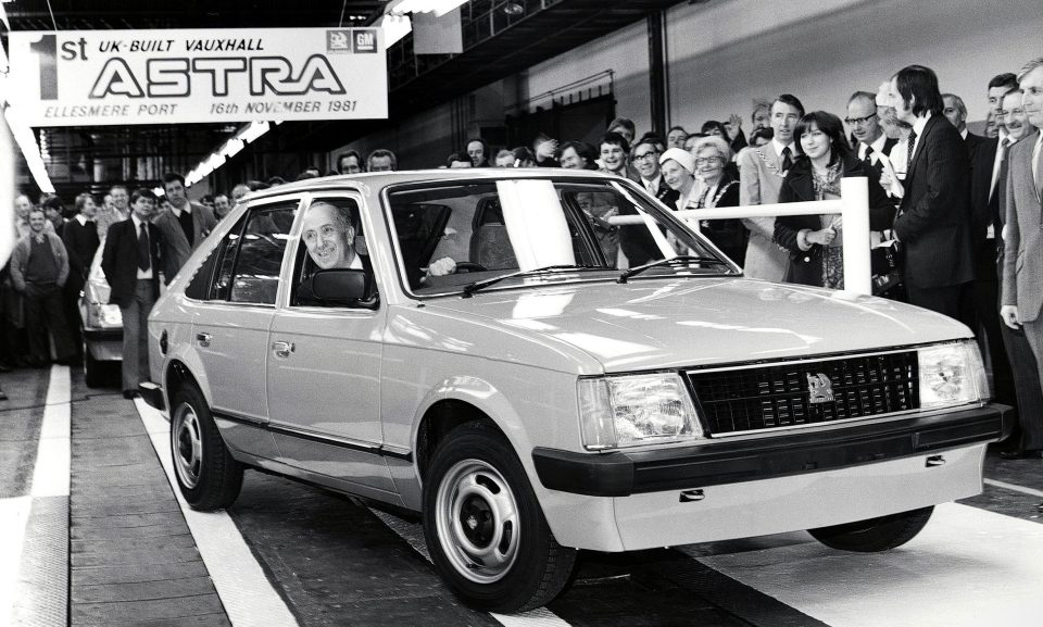 The first Astra made at Ellesmere Port in 1981