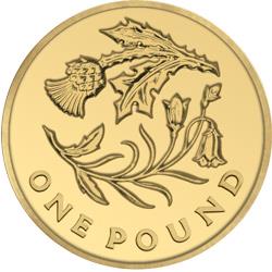  This coin design features the thistle and bluebell for Scotland