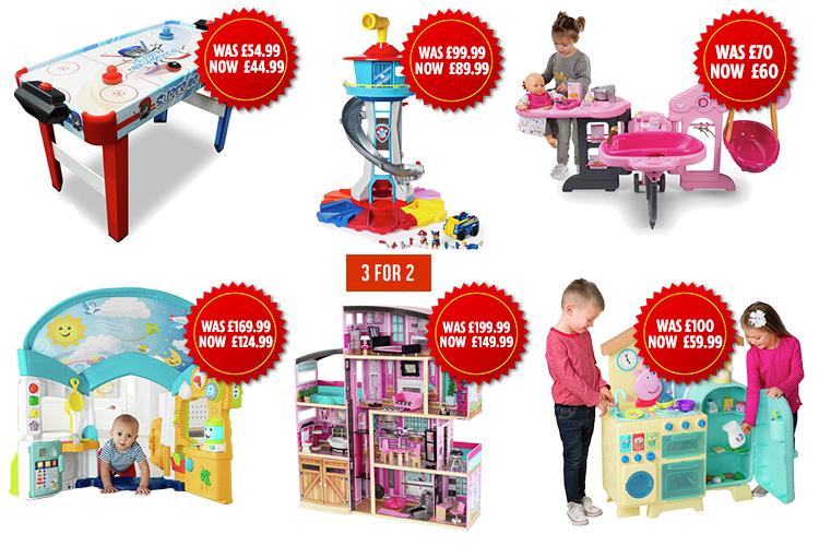  Almost 3,000 toys are available in Argos' five-day 3 for 2 mega sale