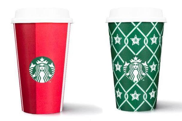 Starbucks has two new festive cup designs this year - and one is green