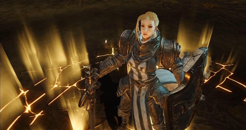  The game features six Diablo 3 classes - the Crusader (pictured), Necromancer, Demon Hunter, Monk, Warrior and Wizard