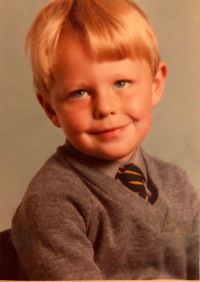 Daniel aged 3 in a school photo, who grew up to his mum listening to Elton John