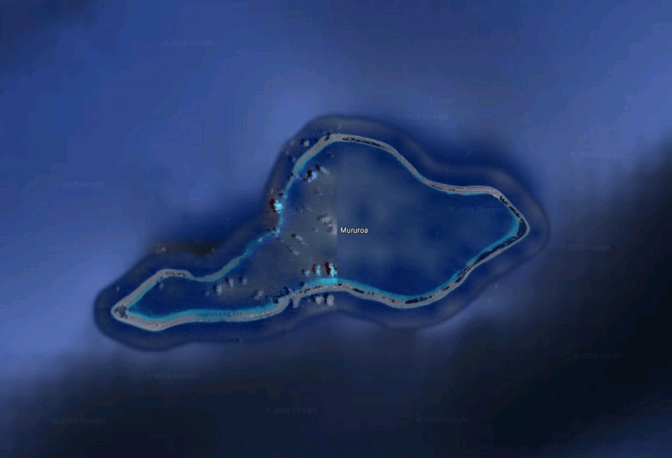 Moruroa is a mysterious island in French Polynesia that was used for nuclear testing