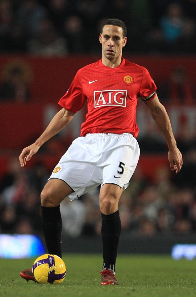  Rio found international fame as a centre half for Manchester United