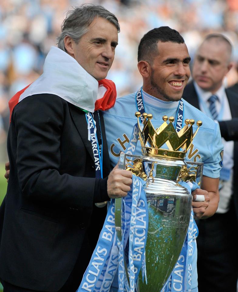  Tevez won his third Premier League trophy with Manchester City in 2012