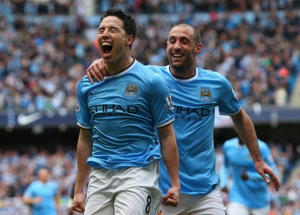  Nasri won two Premier League titles during his six-year stay at the Etihad