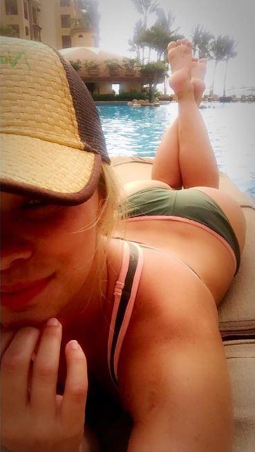  VanZant poses in bikini on during her holiday